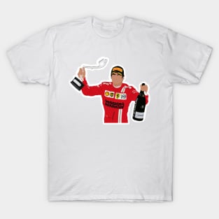 Carlos Sainz celebrating his second place on the podium of the 2021 Monaco Grand Prix T-Shirt